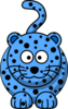 Blue Leopard Clip Art