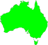 Australia In Green Clip Art