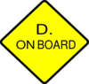 D Is On Board  Clip Art