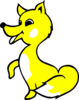 Yellow Fox Kid Clip Art