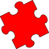 Red Puzzle Piece - Small Clip Art