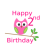 Owl 2nd Birthday Clip Art