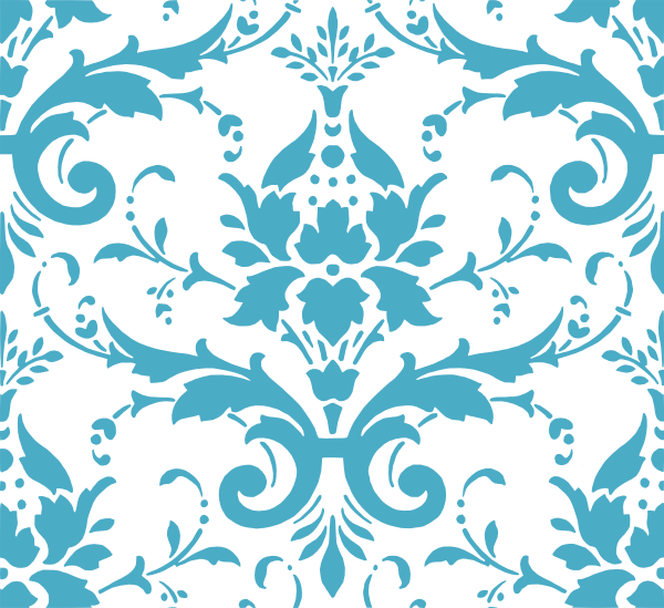 Teal Damask Clip Art At Vector Clip Art Online Royalty