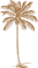 Brown Palm Tree For Wedding Invitation Clip Art
