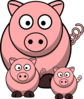 Momma Pig With Baby Pigs Clip Art