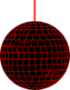 Red Disco Ball Clip Art