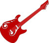 Red Guitar Clip Art