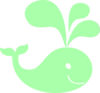 Mint Green Whale Clip Art