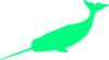 Green Narwhal Clip Art