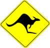 Kangaroo Road Sign Clip Art