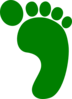 Forrest Green Right Foot Clip Art