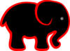 Red Baby Elephant Clip Art