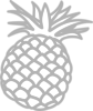 Pineapple Grey Clip Art