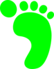 Bright Green Footprint Clip Art