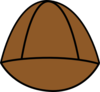 Plain Brown Hat Clip Art