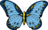 Large Blue Butterfly Clip Art