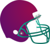 Burgundy Football Helmet  Clip Art