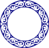 Scroll Circle Blue Clip Art