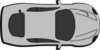 Gray Car - Top View - 0 Clip Art