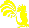 Yellow Rooster Clip Art