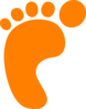 Orange Foot Prints Clip Art
