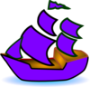 Purple Boat Clip Art