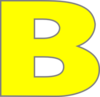 Yellow B Clip Art