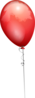 Red Balloon Long String Clip Art