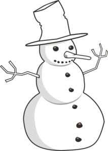 blank snowman clip art black and white