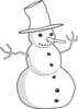 Snowman Outline Clip Art