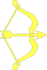Yellow Bow & Arrow Clip Art