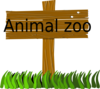 Animal Zoo Sign Clip Art