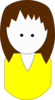 Girl Cartoon (yellow) Clip Art