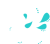 White And Teal Paisley Swirl Clip Art