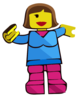 Brick Toy Box Minifigures Drawings Girl Clip Art