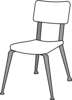 White Classroom Chair Clip Art