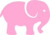 Light Pink Elephant Clip Art