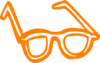 Cool Orange Glasses Clip Art