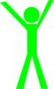 Stick Guy With Hands Up Clip Art