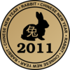 Chinese New Year Emblem Rabbit Clip Art