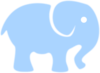 Light Blue Elephant Clip Art