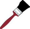 Paintbrush With Red Handle Clip Art