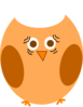 Worried Owl Brown Clip Art