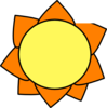 Yellow Orange Sun Clip Art