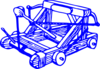 Blue Catapult Clip Art