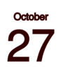 October 27 Clip Art