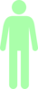 Man Icon  Green Clip Art