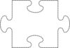 White Jigsaw Puzzle Piece Clip Art