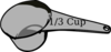 1/3 Cup Measuring Cup Clip Art