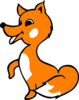 Orange Fox Kid Clip Art